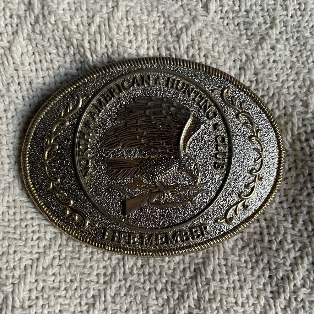 North American Hunting Club Life Member Belt Buckle